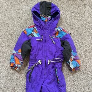 Mountain Goat Vintage Purple Ski Suit Kids Sz M